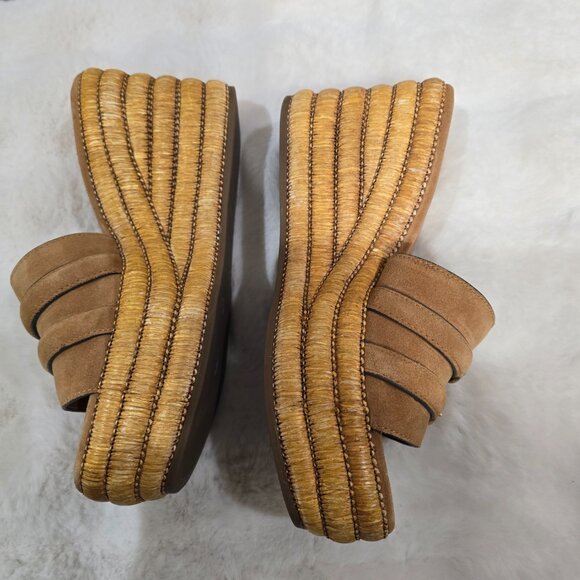 Sarto Franco Sarto Torino Peanut Espadrille Wedge Sandals Women's Size 9 New - Picture 8 of 9